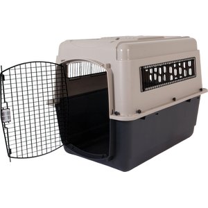 Petmate Ultra Vari Dog Kennel, Taupe/Black, 36-in, 50-70-lbs