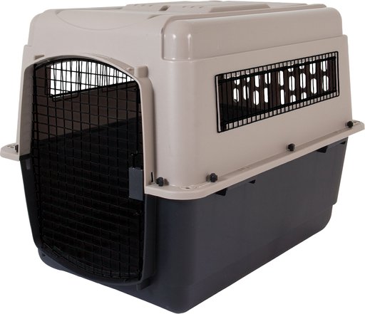 Petmate Ultra Vari Dog & Cat Kennel, Taupe/Black, 36-in