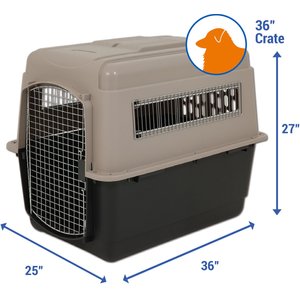 Petmate Ultra Vari Dog Kennel, Taupe/Black, 36-in, 50-70-lbs