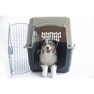 Petmate Ultra Vari Dog Kennel, Taupe/Black, 36-in, 50-70-lbs