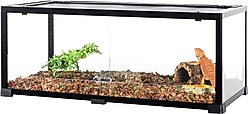 REPTI ZOO 40-gal Full Glass Reptile Terrarium, Black