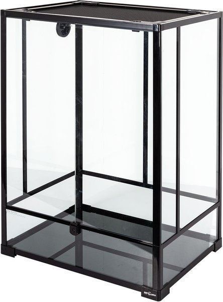REPTI ZOO 2-in-1 Tall Glass Reptile Terrarium, Black slide 1 of 8