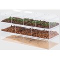 REPTI ZOO Compact Acrylic Breeding case with Divider Reptile Terrarium, Clear, 3 count