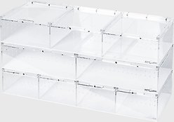REPTI ZOO Compact Acrylic Breeding case with Divider Reptile Terrarium, Clear, 3 count slide 2 of 7