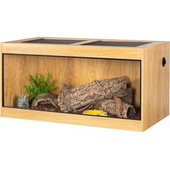 REPTI ZOO 120-gal Wooden Reptile Terrarium, Yellow