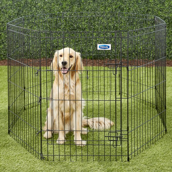 Petmate 8-Panel Wire Dog Exercise Pen with Door, Black, Large slide 1 of 6