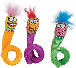 Fat Cat Classic Springy Worms Cat Toy, Color Varies, 2 count