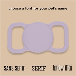 Besties Name Only Dog AirTag Holder, Lilac slide 2 of 6