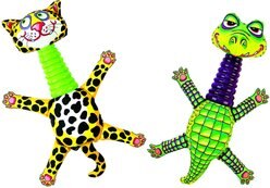 Fat Cat Rubber Neckers Squeaky Dog Toy, Color Varies