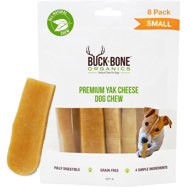BUCK BONE ORGANICS Yak Chew Large Dog Treats, 3 count