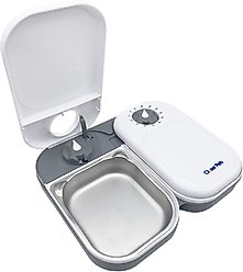 Closer Pets Two-meal Automatic Cat & Dog Feeder, White