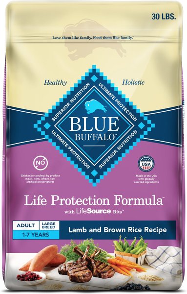 BLUE BUFFALO Life Protection Formula Large Breed Adult Lamb Brown Rice Recipe Dry Dog Food 30 lb bag Chewy