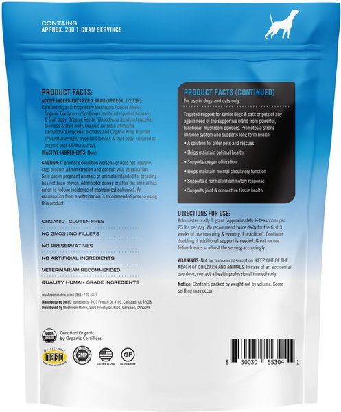 Canine Matrix Maximum Recovery Restorative Care Senior Support Dog Supplement