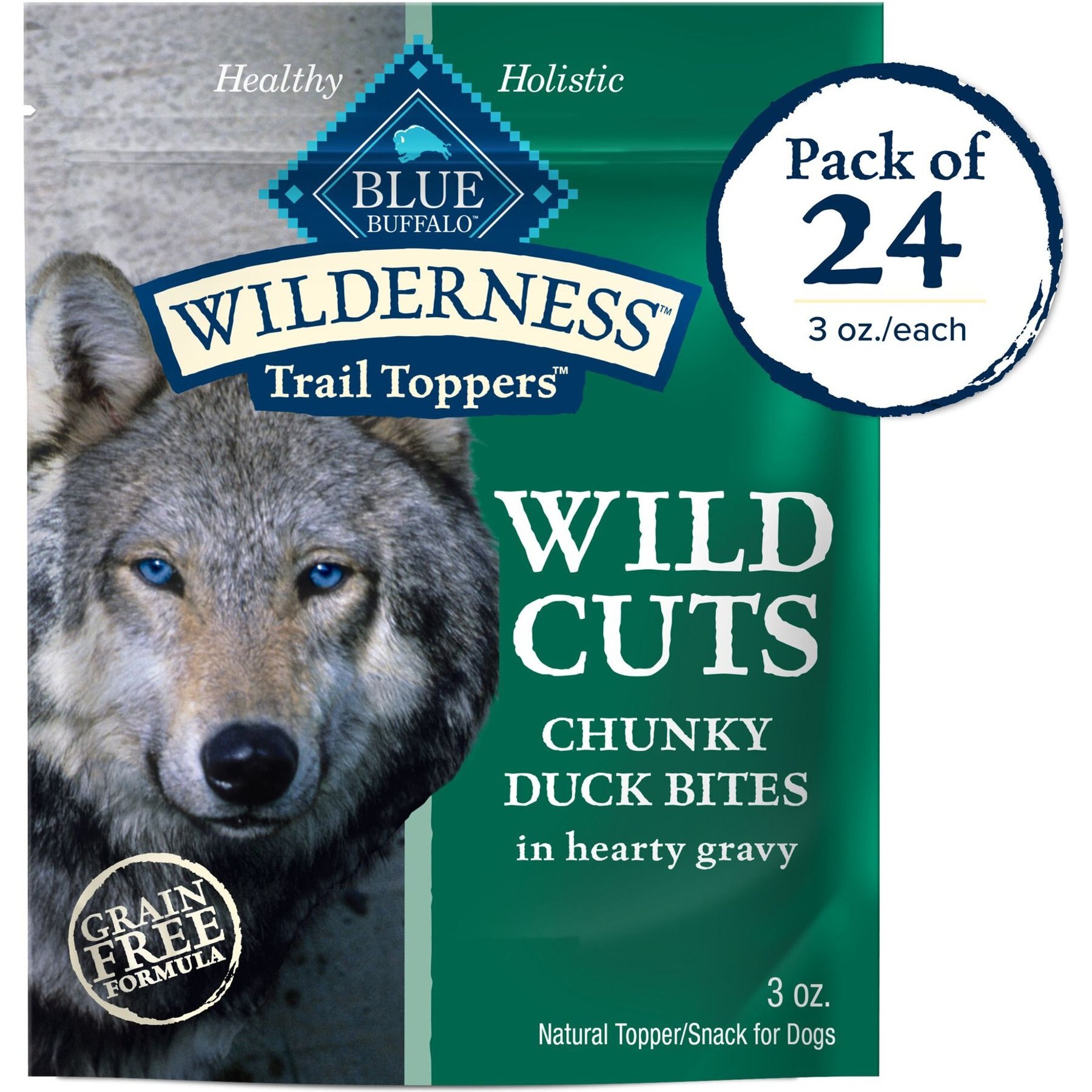 BLUE BUFFALO Wilderness Trail Toppers Wild Cuts Chunky Duck Bites in