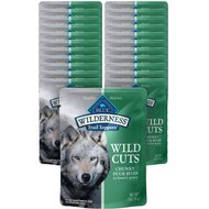 Blue Buffalo Wilderness Trail Toppers Wild Cuts Chunky Duck Bites in Hearty Gravy Grain-Free Dog Food Topper, 3-oz, case of 24