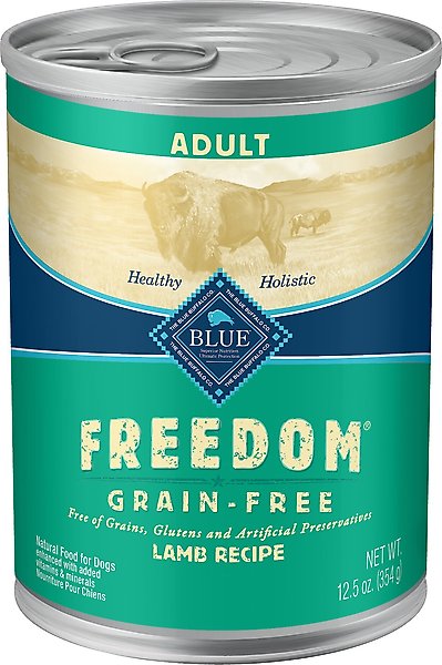 Blue Buffalo Freedom Adult Lamb Recipe Grain-Free Canned Dog Food, 12.5-oz, case of 12 slide 1 of 8