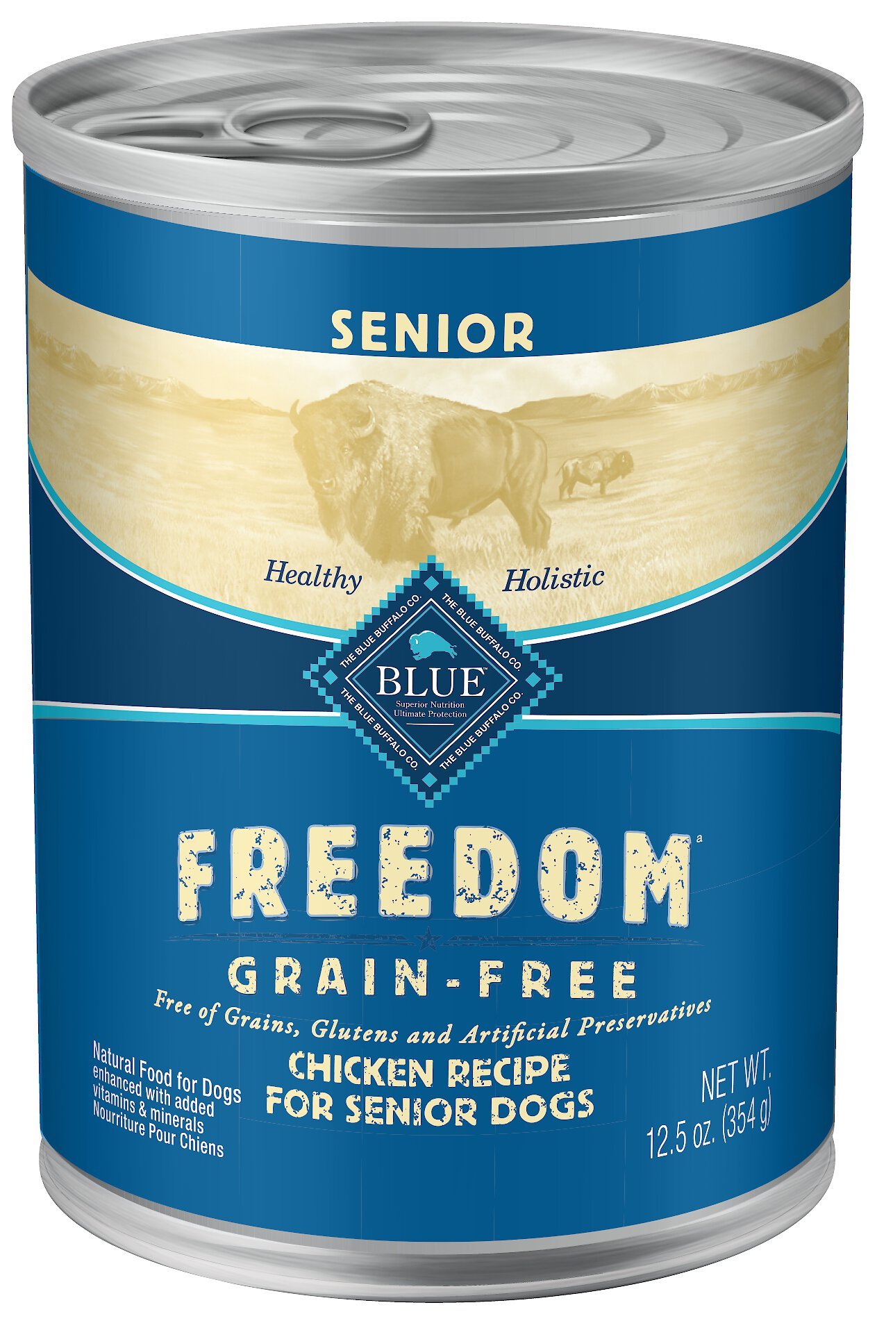 BLUE BUFFALO Freedom Senior Chicken Recipe Grain-Free Canned Dog Food ...