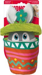 KONG Puzzlements Surprise Flower Pot Squeaky Plush Dog Toy, Medium