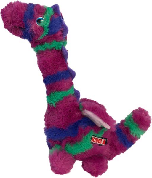 Play 365 Jurassic Cord Crew Brachiosaur Squeaky Plush Dog Toy, Small