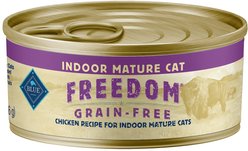 Blue Buffalo Freedom Indoor Mature Chicken Recipe Grain-Free Canned Cat Food, 5.5-oz, case of 24