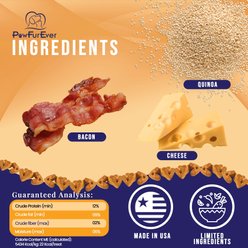 PawFurEver Cheese & Bacon with Quinoa Grain-Free & Gluten Free Dog Treats, 12-oz bag slide 2 of 7