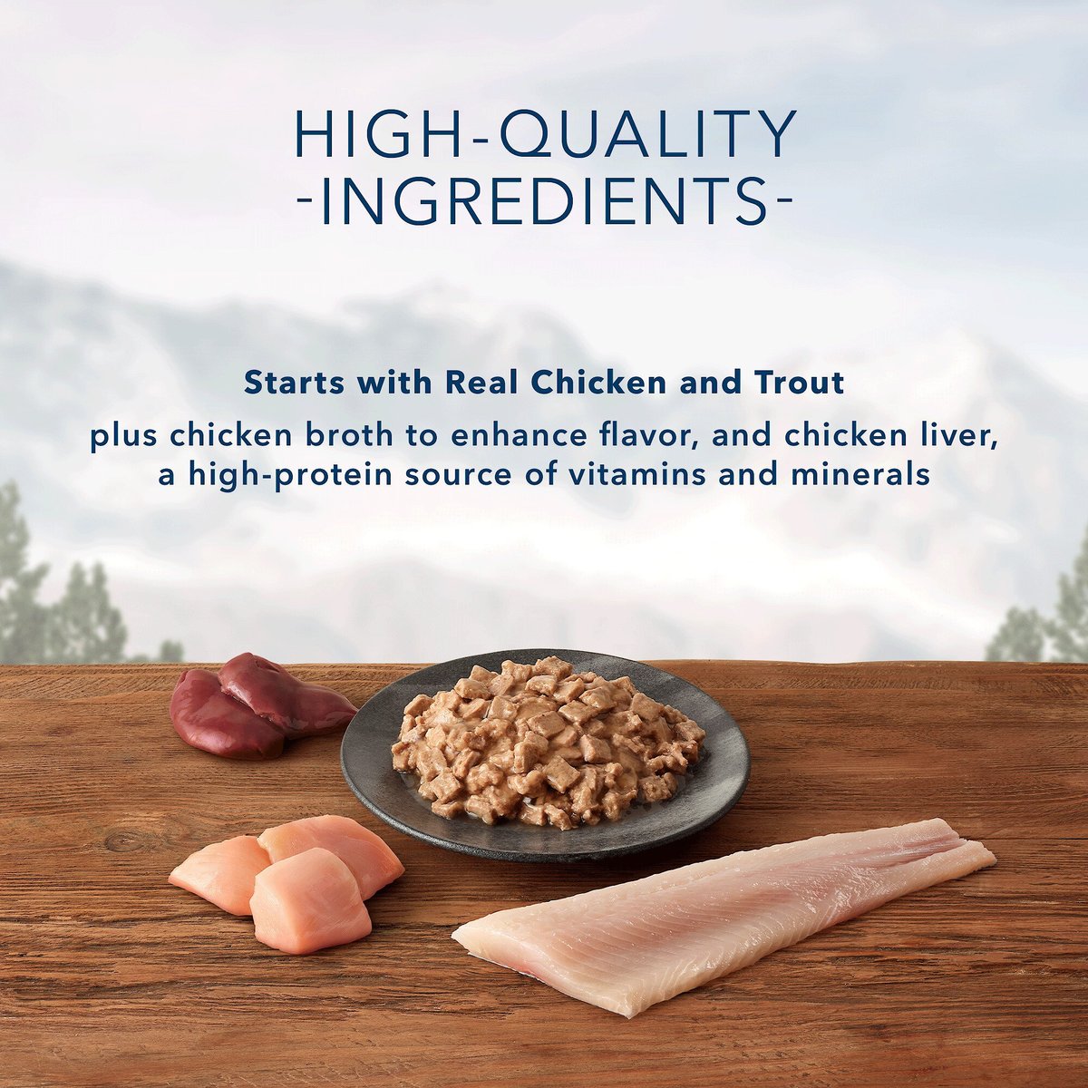 Blue Buffalo Wilderness Wild Delights Flaked Chicken & Trout in Tasty Gravy for Kittens Grain-Free Canned Cat Food