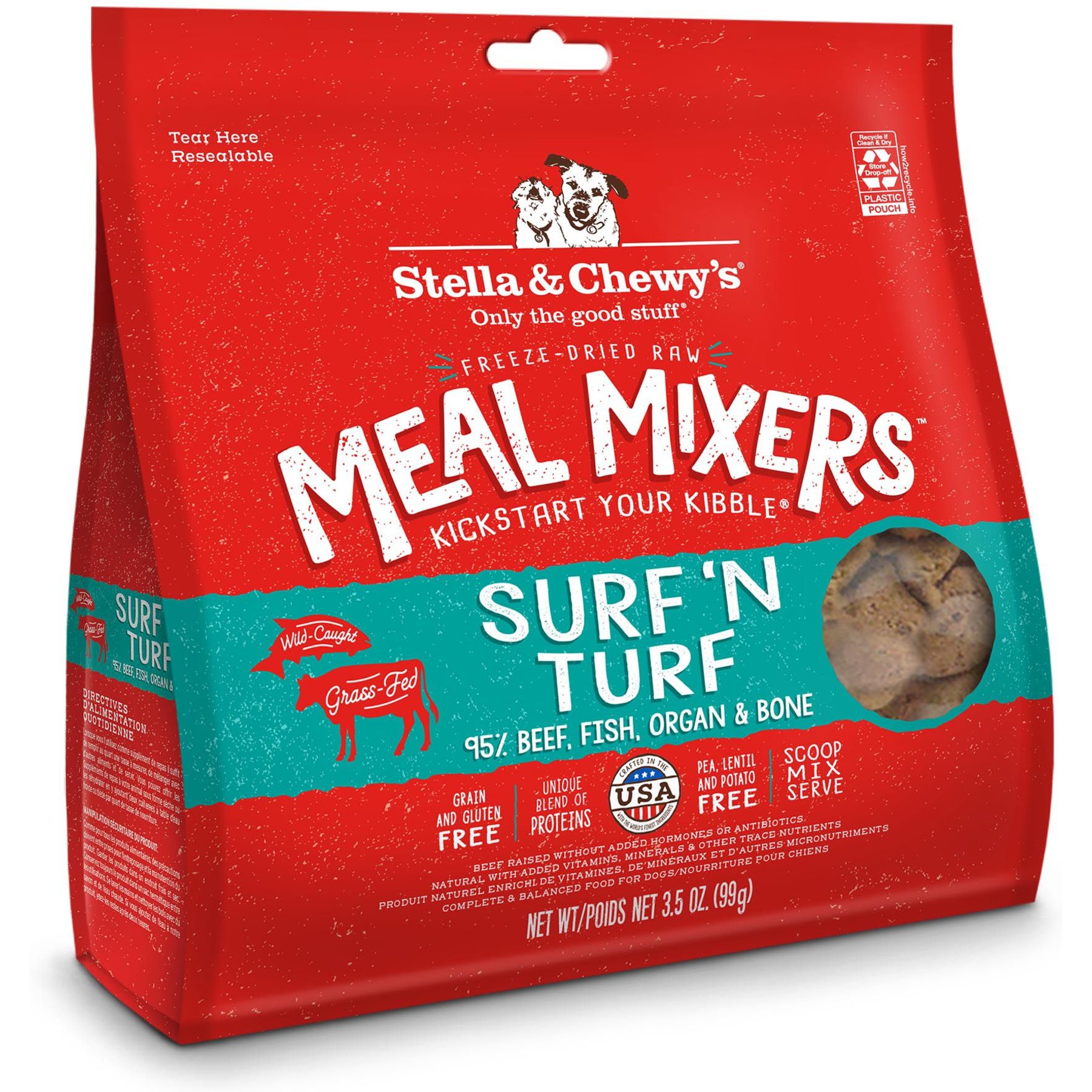 STELLA CHEWY S Freeze Dried Raw Surf Turf Meal Mixer