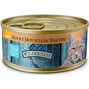 Blue Buffalo Wilderness Rocky Mountain Recipe Flaked Trout Feast Adult Grain-Free Canned Cat Food, 5.5-oz, case of 24