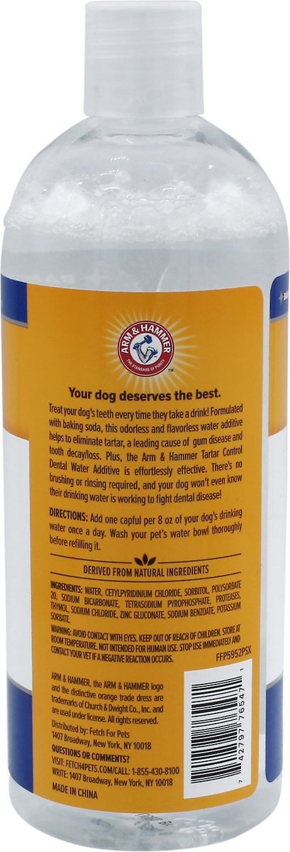 Arm and hammer dental water clearance additive