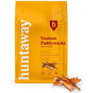 Huntaway Venison Paddywacks Dog Treats, 3-oz bag