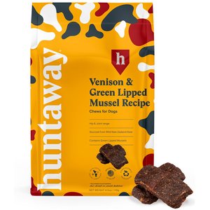 Huntaway Venison & Greenlipped Mussel Recipe Grain-Free Soft & Chewy Dog Treats, 4-oz bag