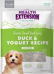 Health Extension Bully Puffs Grain-Free Duck & Yogurt Dog Treats, 5-oz bag