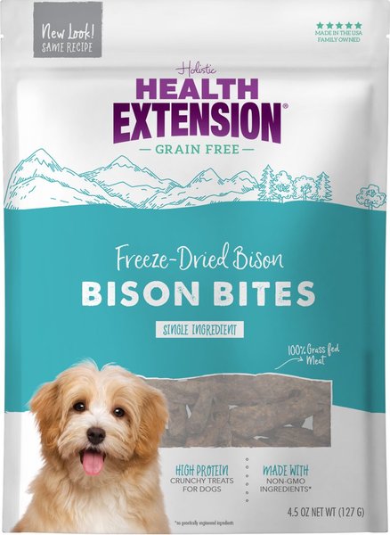 Health Extension Bison Bites Grain-Free Dog Treats, 4.5-oz bag slide 1 of 7
