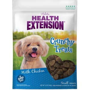 Health Extension Small Heart-Shaped Dog Treats, 12-oz bag