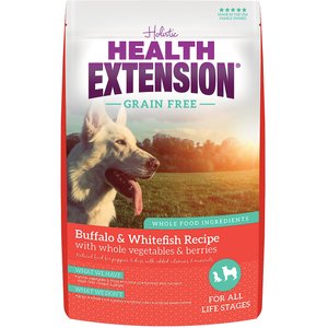 Health Extension Grain-Free Buffalo & Whitefish Recipe Dry Dog Food, 10-lb bag
