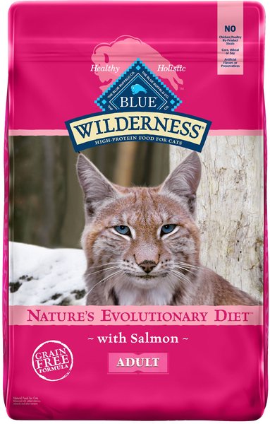 Blue Buffalo Wilderness Salmon Recipe Grain-Free Dry Cat Food, 11-lb bag slide 1 of 7