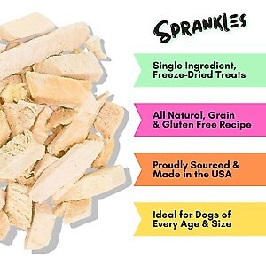 Sprankles Chicken Breast Grain-Free Freeze-Dried Dog & Cat Treats, 7-oz bag