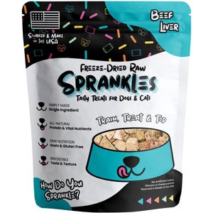 Sprankles Beef Liver Grain-Free Freeze-Dried Dog & Cat Treats, 7-oz bag