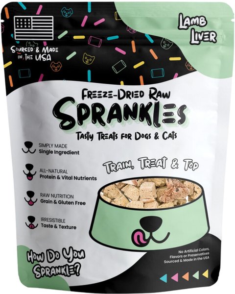 Sprankles Lamb Liver Grain-Free Freeze-Dried Dog & Cat Treats, 6-oz bag slide 1 of 8