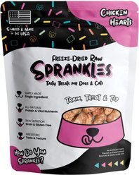 Sprankles Chicken Hearts Grain-Free Freeze-Dried Cat & Dog Treat, 6-oz bag