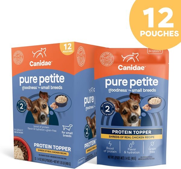 CANIDAE Petite All Stages Small Breed Shreds with Chicken & Tuna Canned Dog Food, 5.5-oz, case of 24