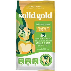 Solid Gold Holistique Blendz with Oatmeal, Pearled Barley & Ocean Fish Meal Sensitive Stomach Dry Dog Food, 4-lb bag