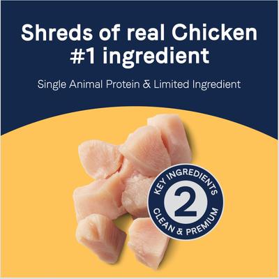 Show full view: CANIDAE PURE Protein Shreds of Real Chicken Recipe in Gravy Dog Food Topper, 24-oz box slide 5 of 10
