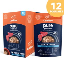 CANIDAE PURE Protein Chunks of Real Tuna Recipe in Gravy Dog Topper, 3-oz pouch, case of 12 slide 2 of 8