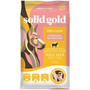 Solid Gold Hund-n-Flocken Lamb, Brown Rice & Pearled Barley Recipe Whole Grain Adult Dry Dog Food, 4-lb bag