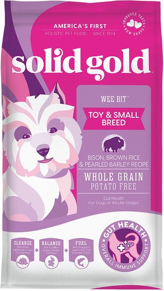 Solid Gold Wee Bit Bison & Brown Rice Recipe with Pearled Barley Small Breed Dry Dog Food, 4-lb bag slide 1 of 9