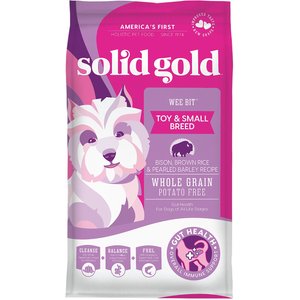 Solid Gold Wee Bit Bison & Brown Rice Recipe with Pearled Barley Small Breed Dry Dog Food, 4-lb bag