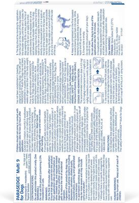 Show full view: PARASEDGE Multi Topical Solution for Dogs, 9.1-20 lbs (Blue Box), 3 Doses (3-mos. supply) slide 2 of 3