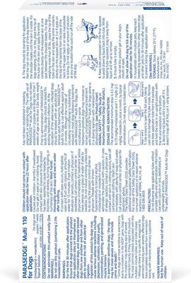 Show full view: PARASEDGE Multi Topical Solution for Dogs, 88.1-110 lbs (Brown Box), 3 Doses (3-mos. supply) slide 2 of 4
