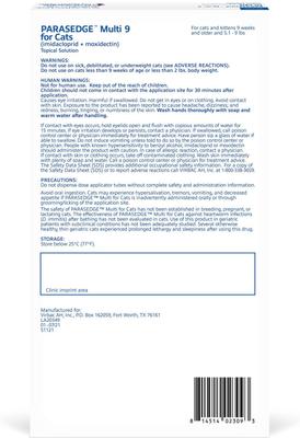 Show full view: PARASEDGE Multi Topical Solution for Cats, 5.1-9 lbs (Orange Box), 3 Doses (3-mos. supply) slide 2 of 4